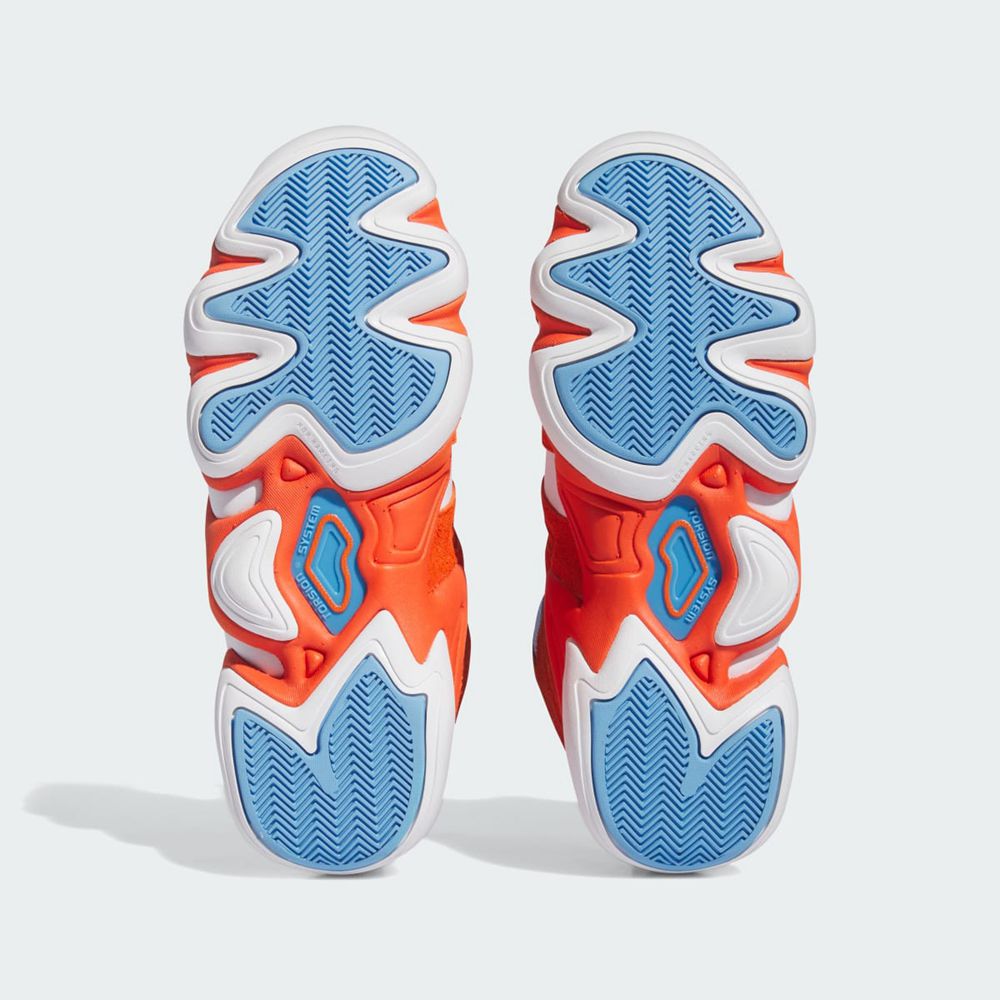 Chaussure Basket Adidas Crazy 8 Orange Blanche Bleu Femme | CCQ-26563504