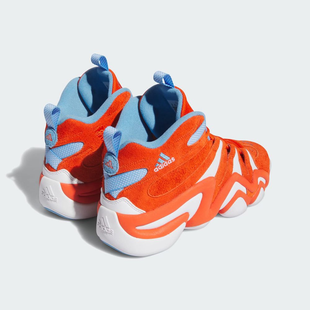 Chaussure Basket Adidas Crazy 8 Orange Blanche Bleu Femme | CCQ-26563504