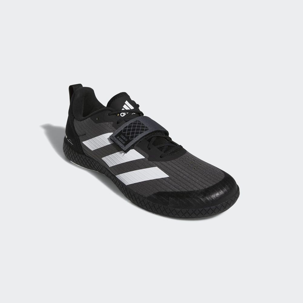 Chaussure Haltérophilie Adidas The Total Noir Blanche Grise Homme | FTZ-57784857