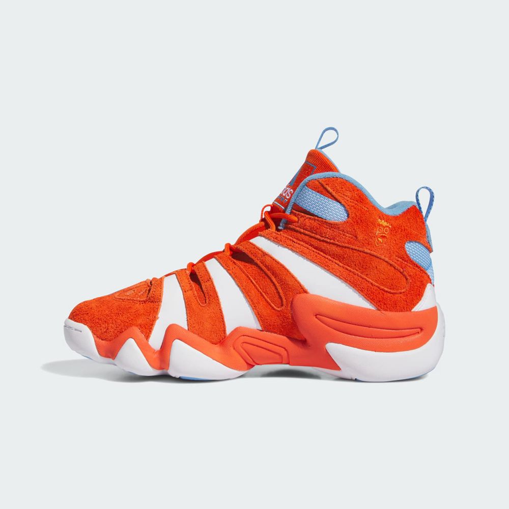 Chaussure Basket Adidas Crazy 8 Orange Blanche Bleu Femme | CCQ-26563504