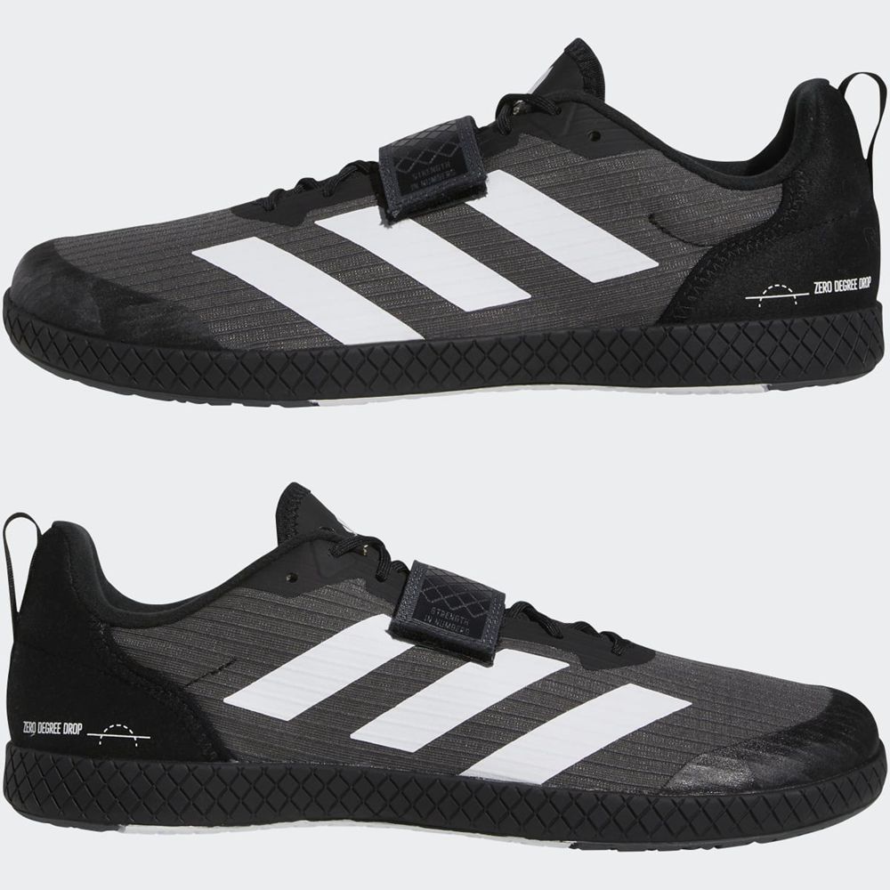 Chaussure Haltérophilie Adidas The Total Noir Blanche Grise Homme | FTZ-57784857