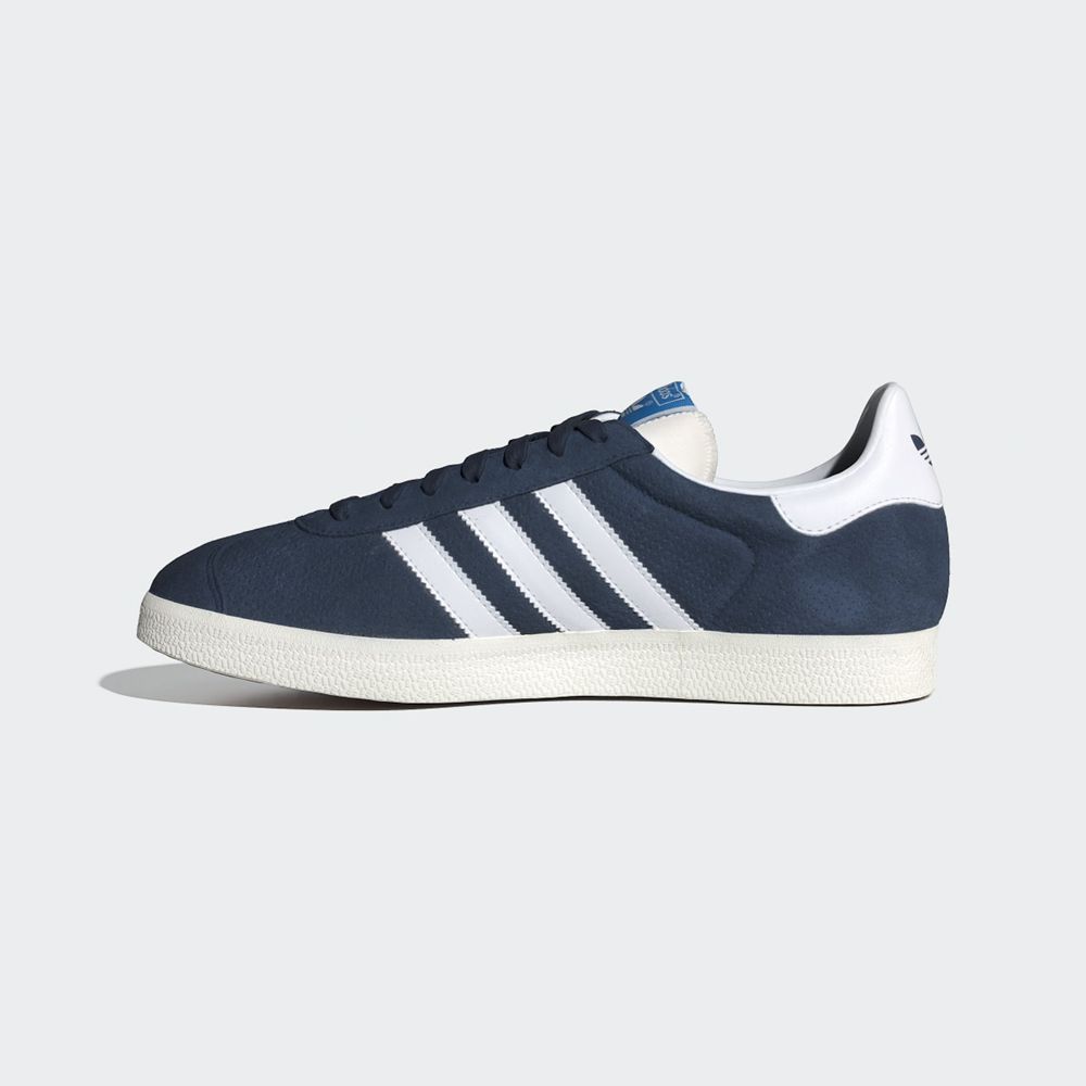 Chaussure Training Adidas Gazelle Bleu Marine Blanche Homme | OTM-81854032