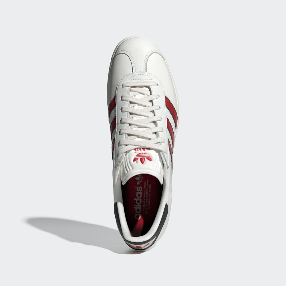 Chaussure Training Adidas Gazelle Blanche Rouge Noir Homme | RZH-07316428