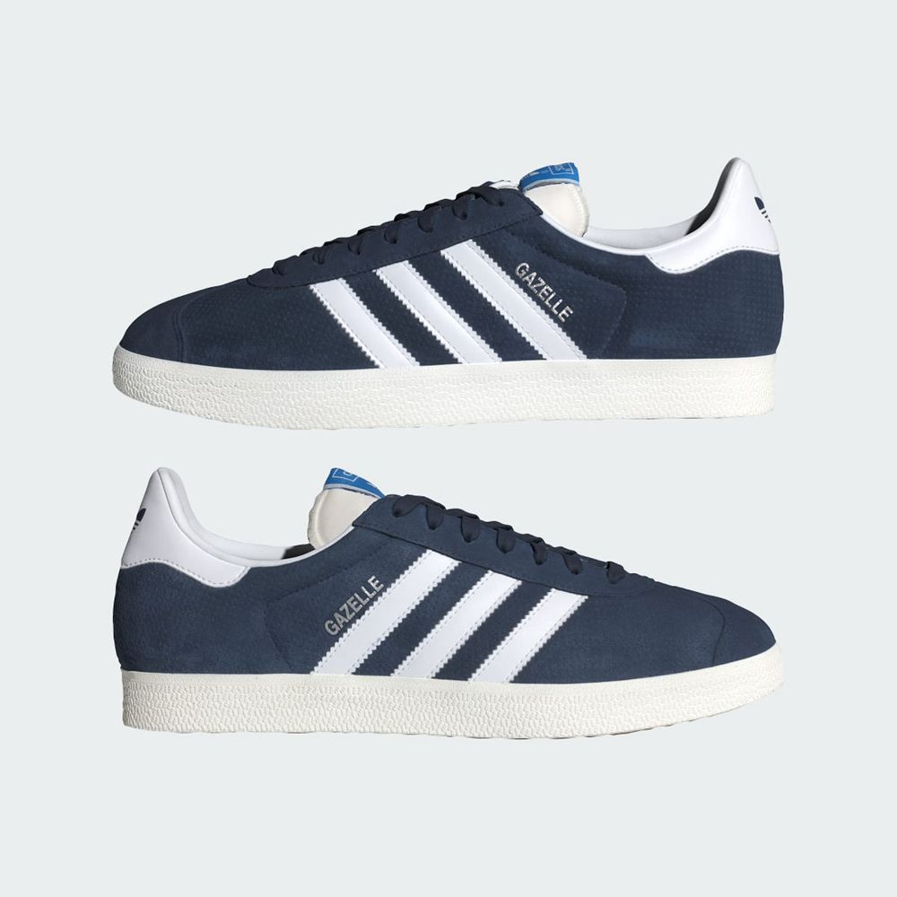 Chaussure Training Adidas Gazelle Bleu Marine Blanche Homme | OTM-81854032