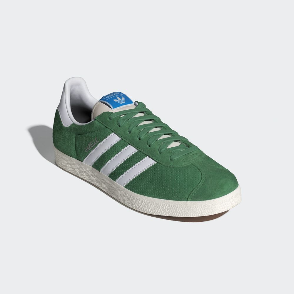 Chaussure Training Adidas Gazelle Vert Blanche Homme | DWC-30208070