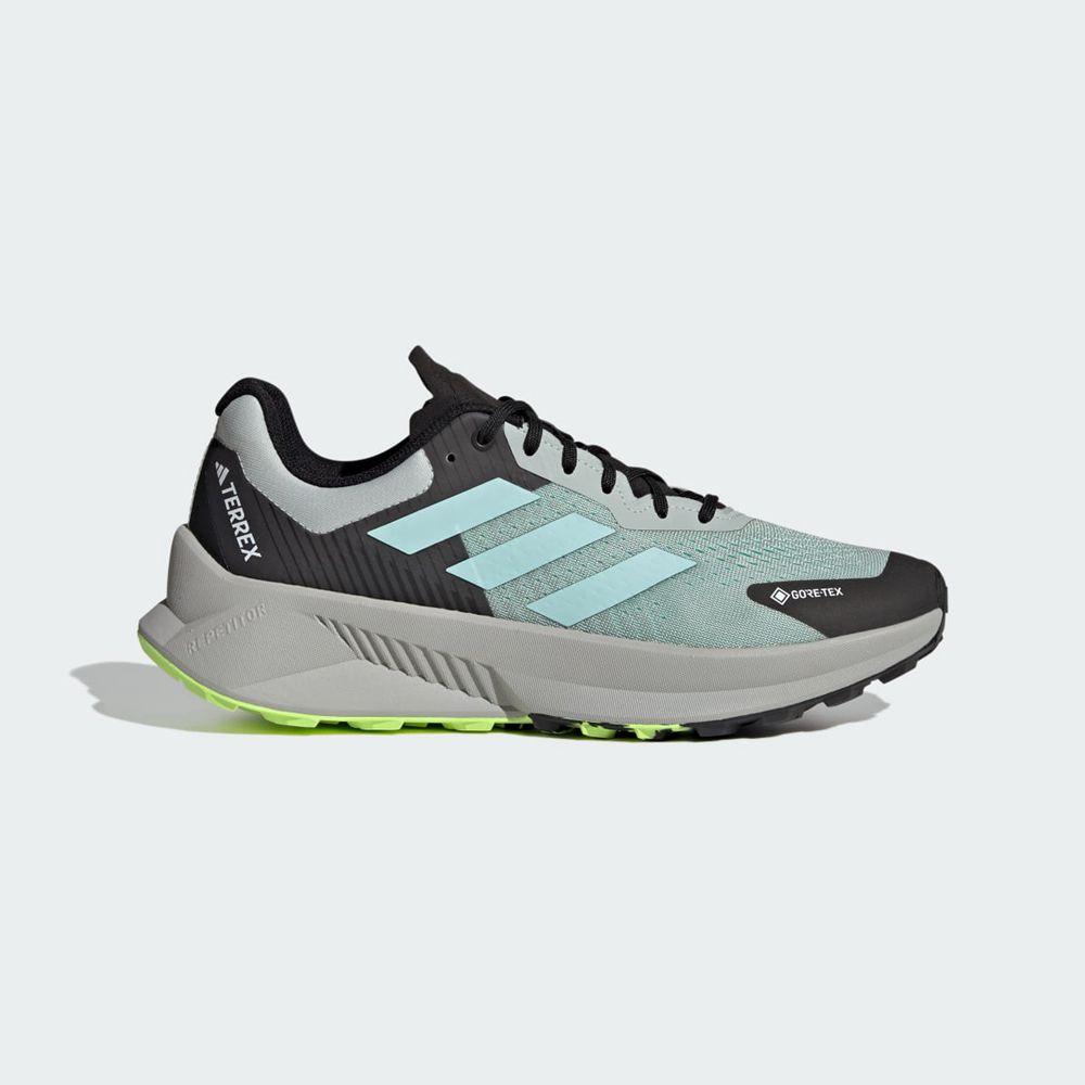 Chaussure Trail Running Adidas Terrex Soulstride Flow GTX Argent Bleu Vert Homme | RXU-42888415