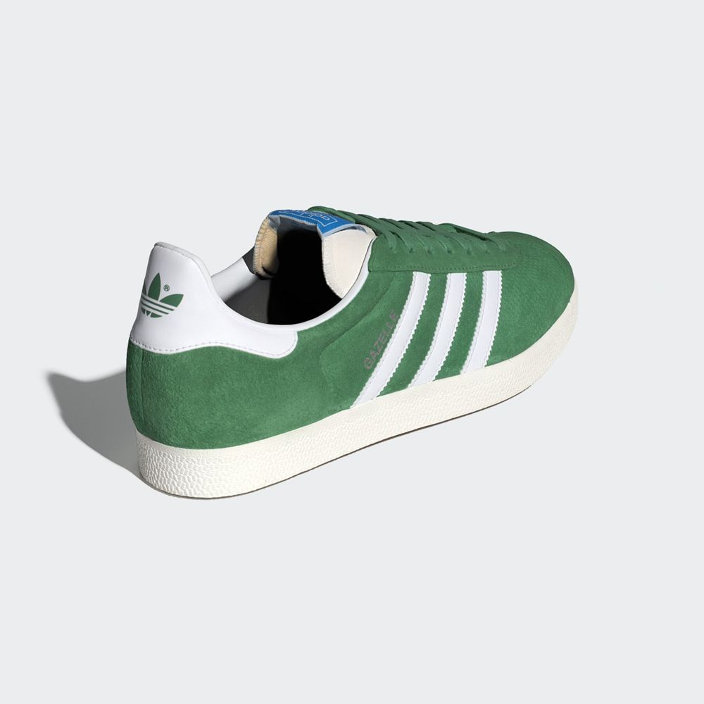 Chaussure Training Adidas Gazelle Vert Blanche Homme | DWC-30208070