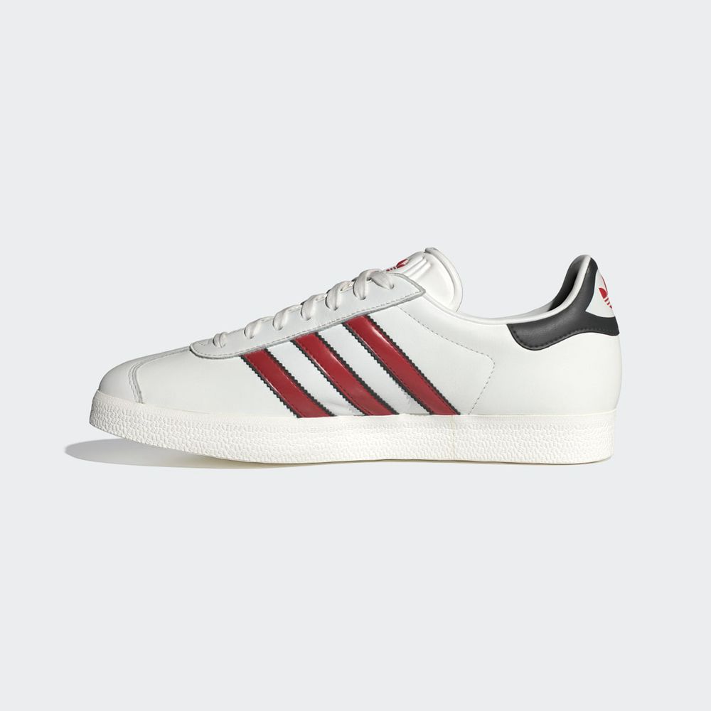 Chaussure Training Adidas Gazelle Blanche Rouge Noir Homme | RZH-07316428