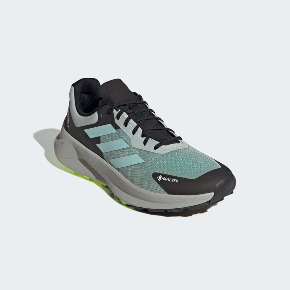 Chaussure Trail Running Adidas Terrex Soulstride Flow GTX Argent Bleu Vert Homme | RXU-42888415