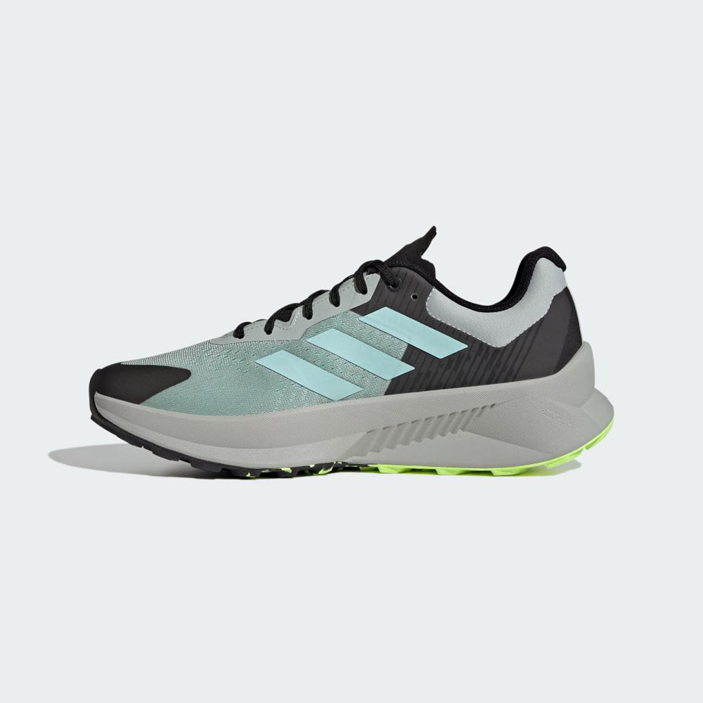 Chaussure Trail Running Adidas Terrex Soulstride Flow GTX Argent Bleu Vert Homme | RXU-42888415