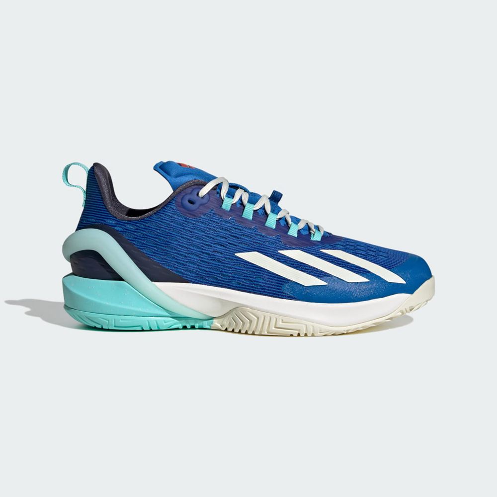 Chaussure Tennis Adidas Adizero Cybersonic Bleu Blanche Turquoise Homme | RQB-17007497