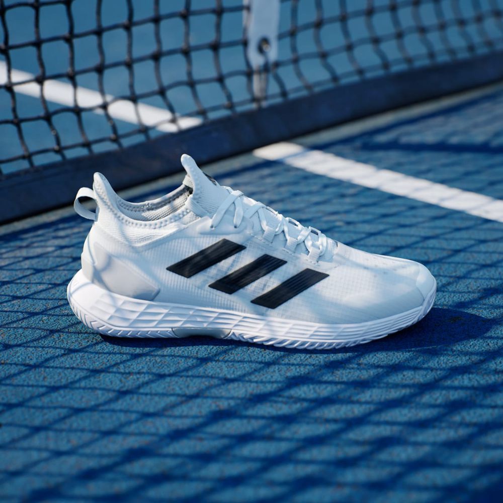 Chaussure Tennis Adidas Adizero Ubersonic 4.1 Blanche Noir Argent Homme | OXU-27916959