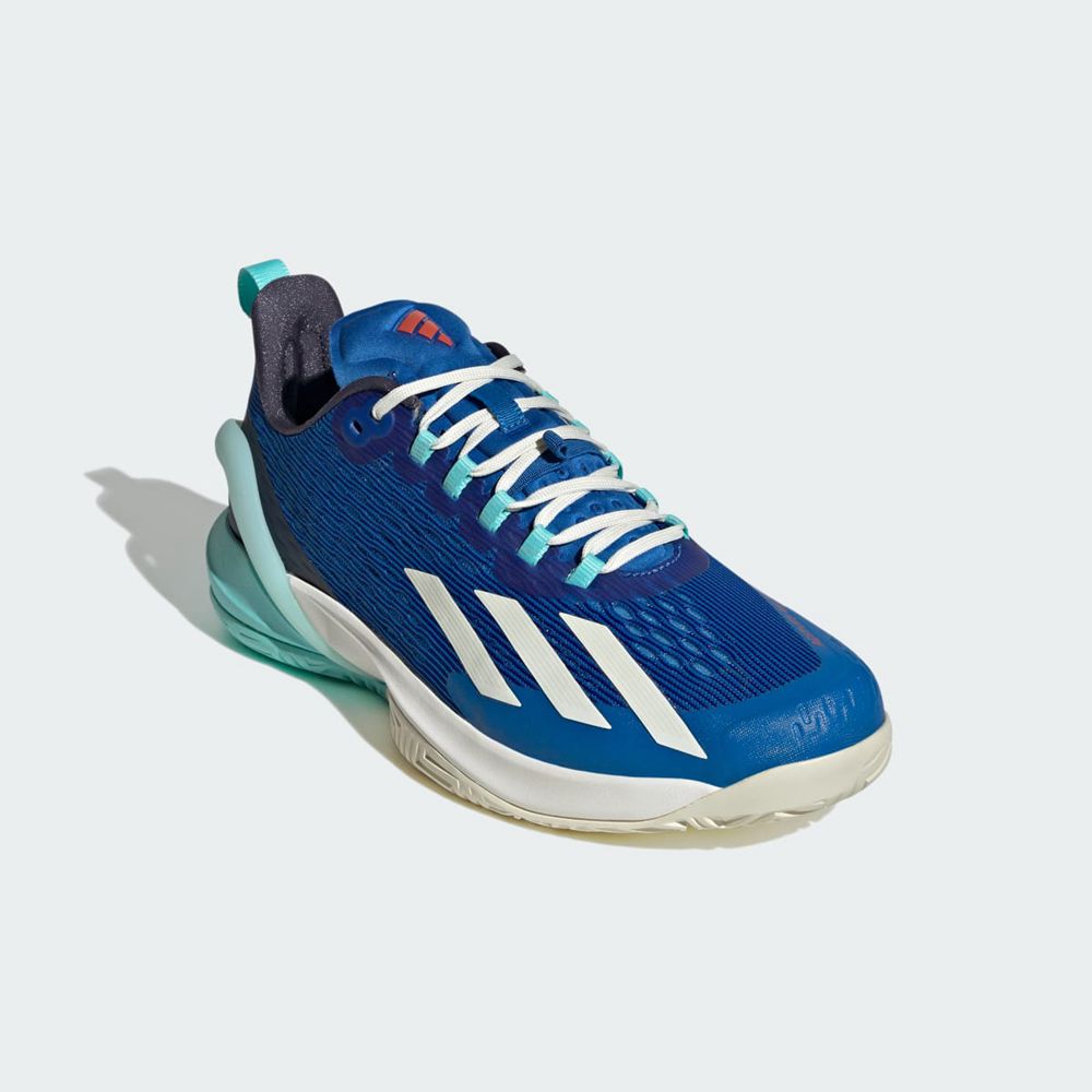 Chaussure Tennis Adidas Adizero Cybersonic Bleu Blanche Turquoise Homme | RQB-17007497