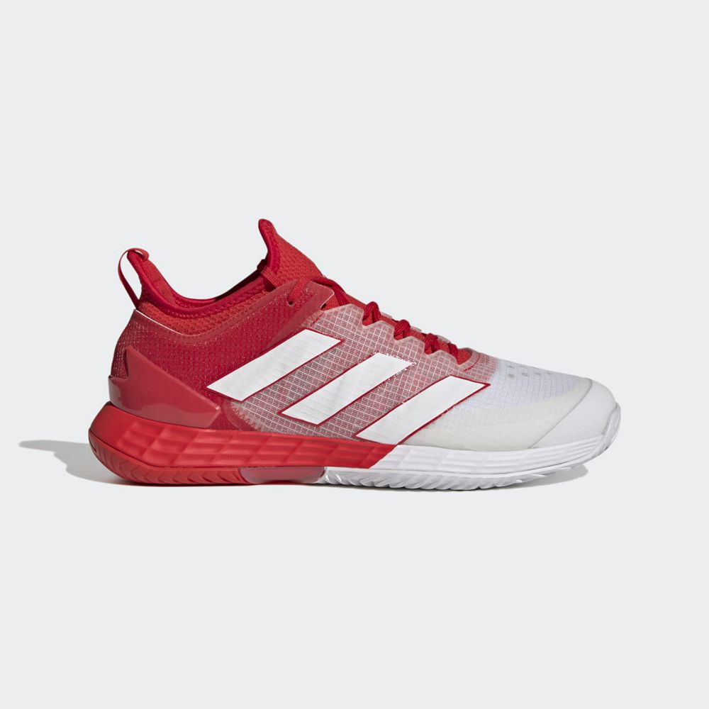 Chaussure Tennis Adidas Adizero Ubersonic 4 Rouge Blanche Homme | TFY-50798807