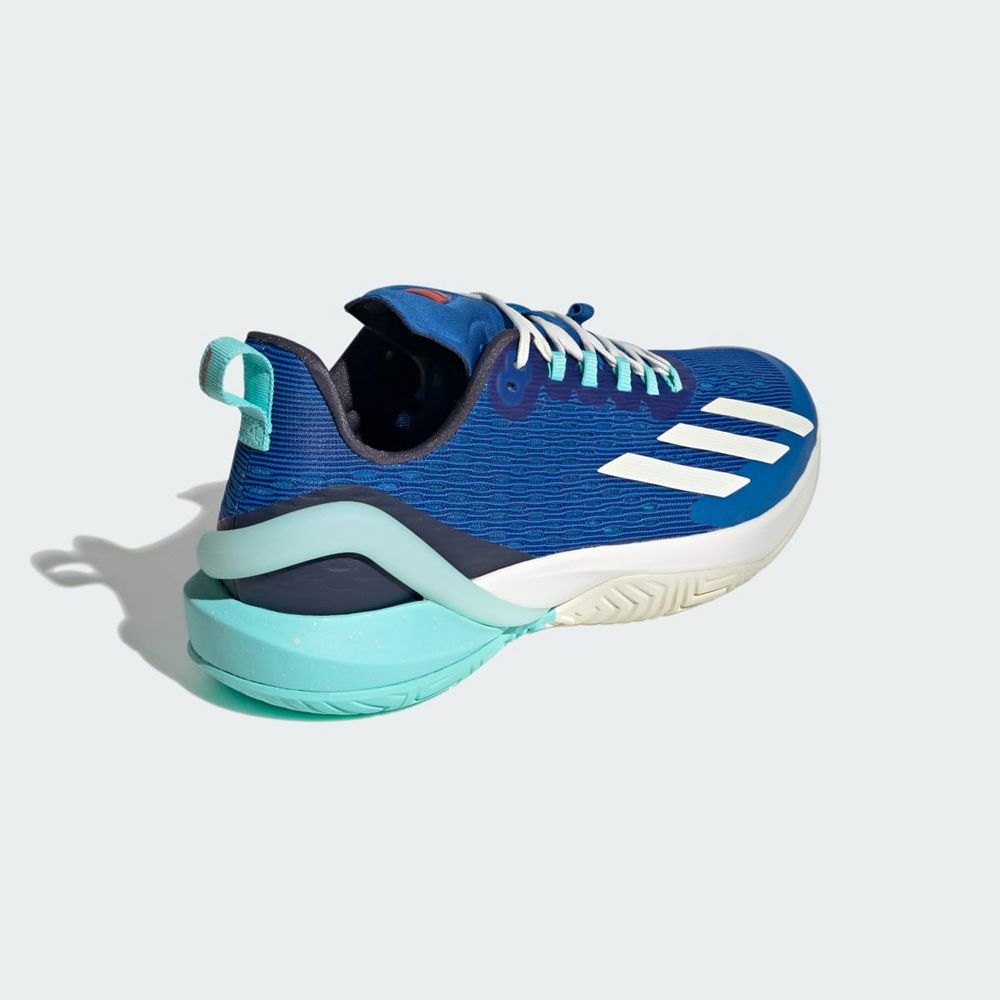 Chaussure Tennis Adidas Adizero Cybersonic Bleu Blanche Turquoise Homme | RQB-17007497