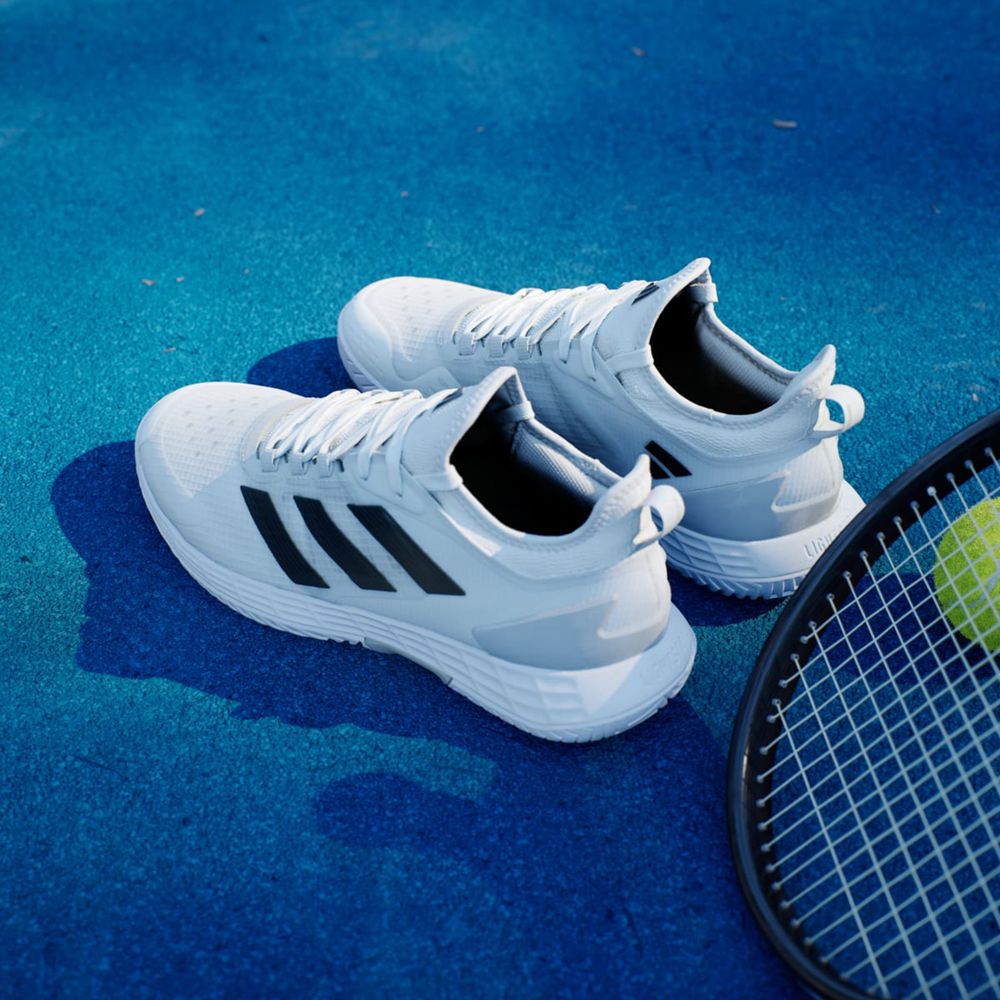 Chaussure Tennis Adidas Adizero Ubersonic 4.1 Blanche Noir Argent Homme | OXU-27916959