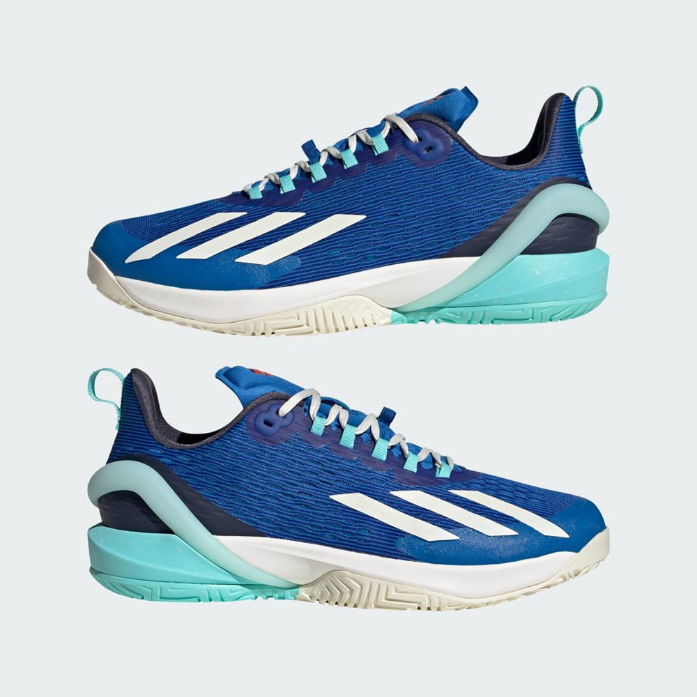 Chaussure Tennis Adidas Adizero Cybersonic Bleu Blanche Turquoise Homme | RQB-17007497