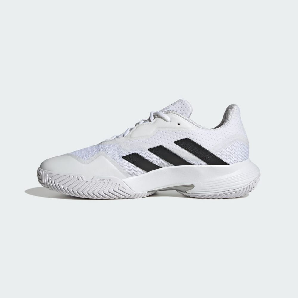 Chaussure Tennis Adidas Courtjam Control Blanche Noir Argent Homme | OZR-19048379