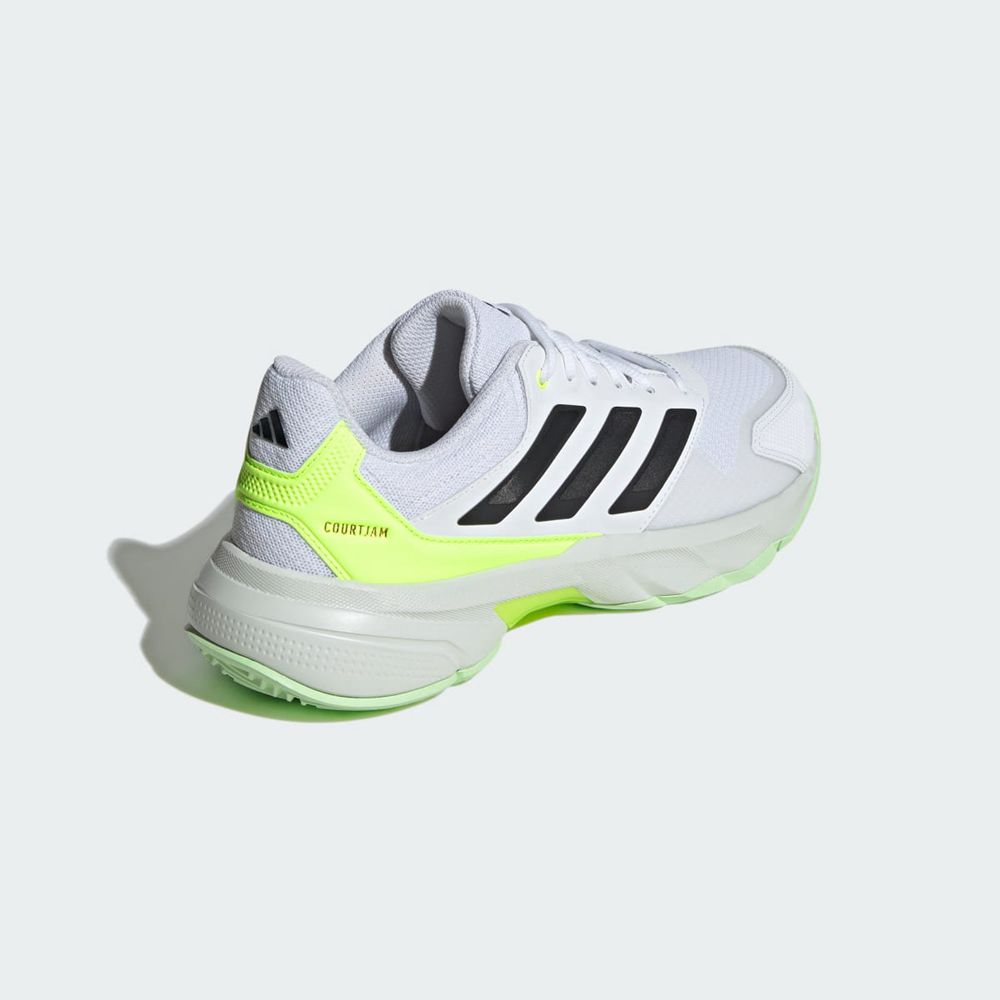 Chaussure Tennis Adidas Courtjam Control 3 Blanche Noir Vert Homme | ASE-36892488