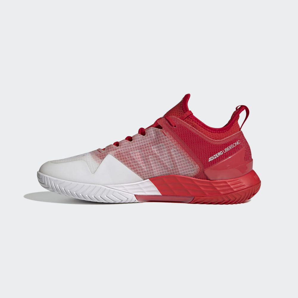 Chaussure Tennis Adidas Adizero Ubersonic 4 Rouge Blanche Homme | TFY-50798807