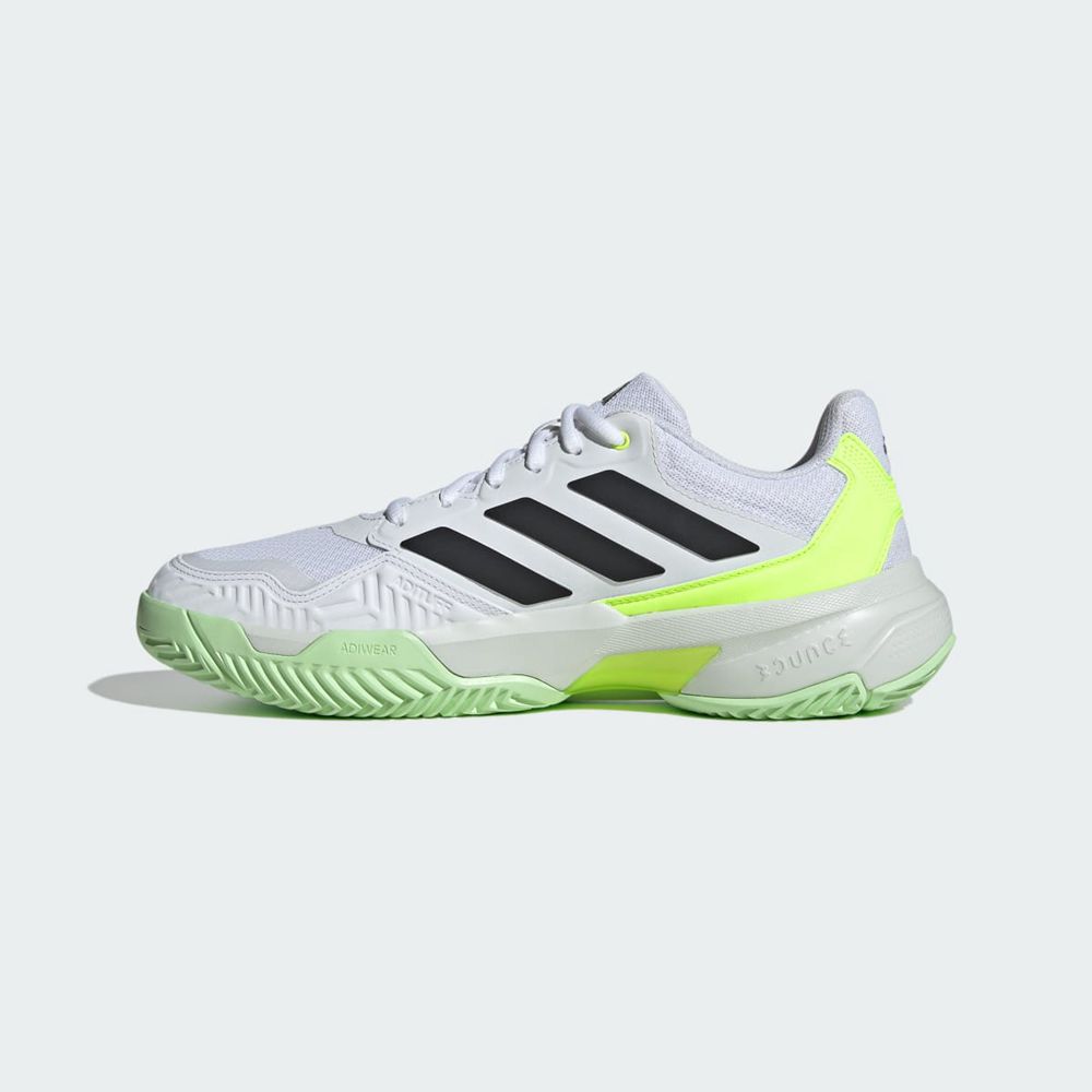 Chaussure Tennis Adidas Courtjam Control 3 Blanche Noir Vert Homme | ASE-36892488