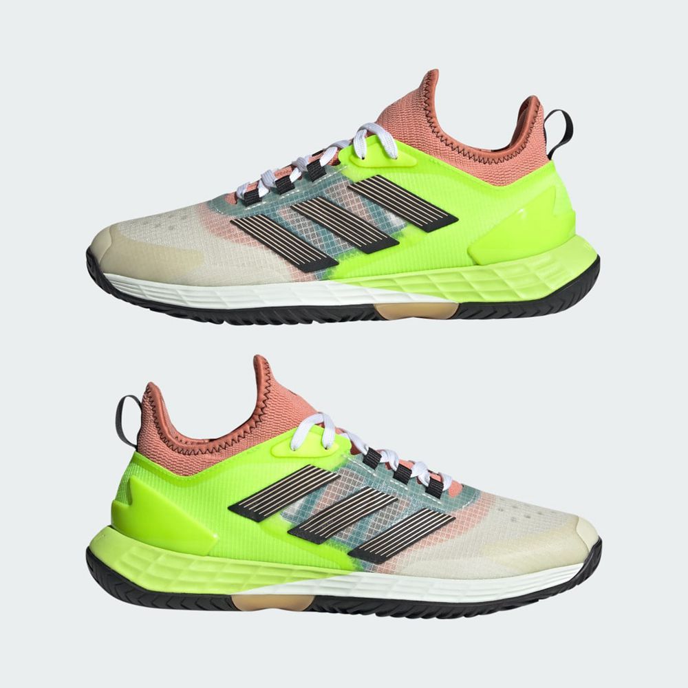 Chaussure Tennis Adidas Adizero Ubersonic 4.1 Blanche Grise Vert Homme | AXO-80511198