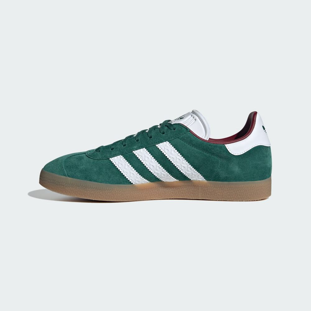 Basket Adidas Gazelle Vert Blanche Bordeaux Homme | ZME-05401487