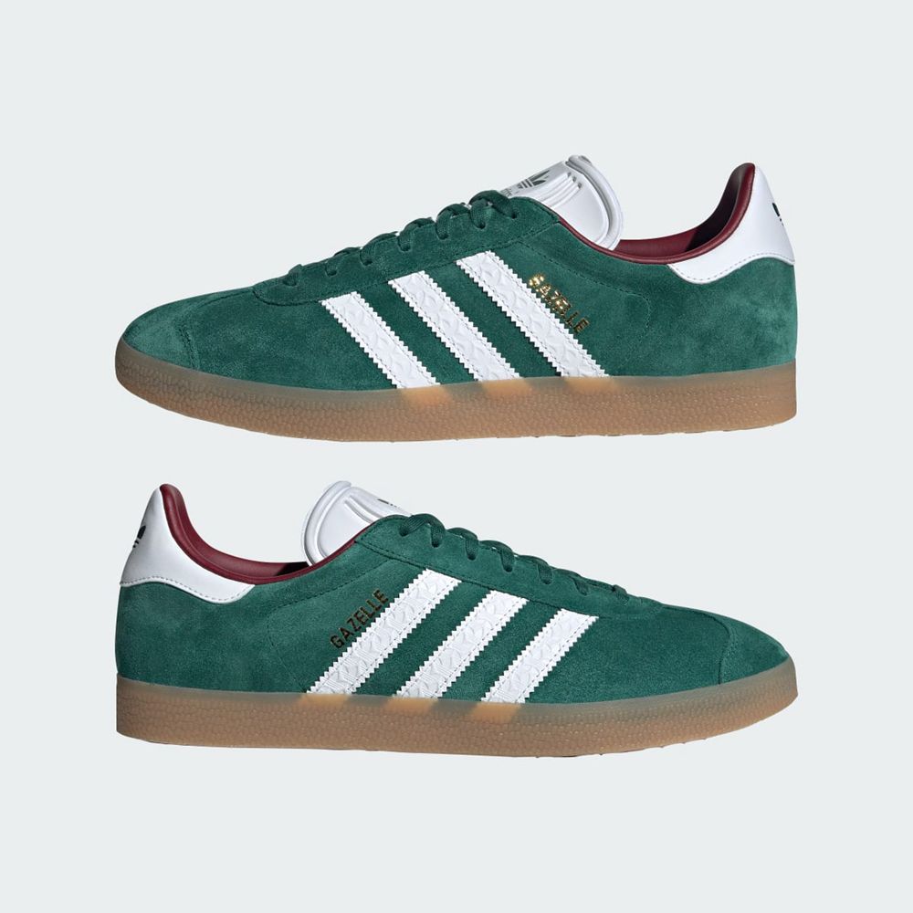 Basket Adidas Gazelle Vert Blanche Bordeaux Homme | ZME-05401487