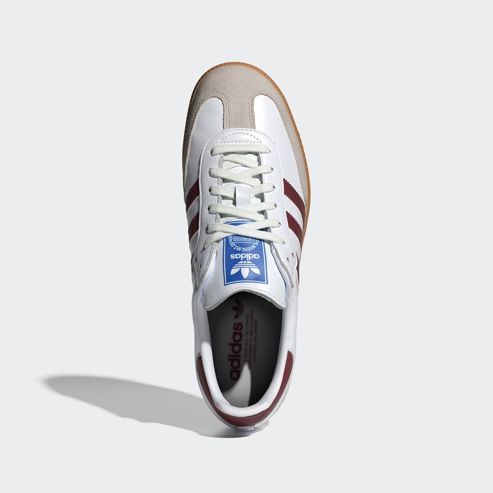 Basket Adidas Samba OG Blanche Bordeaux Homme | YSI-18658549