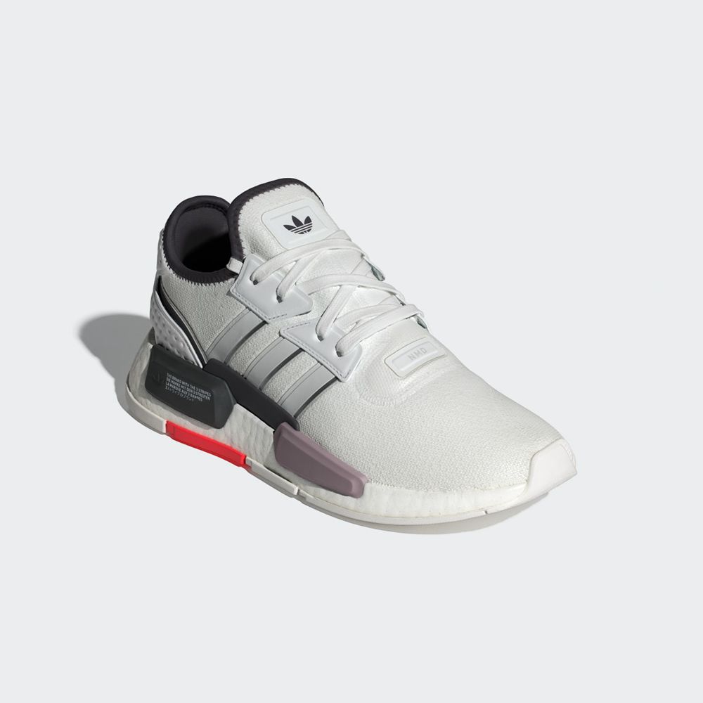 Basket Adidas NMD_G1 Blanche Grise Rouge Homme | DZU-80556698