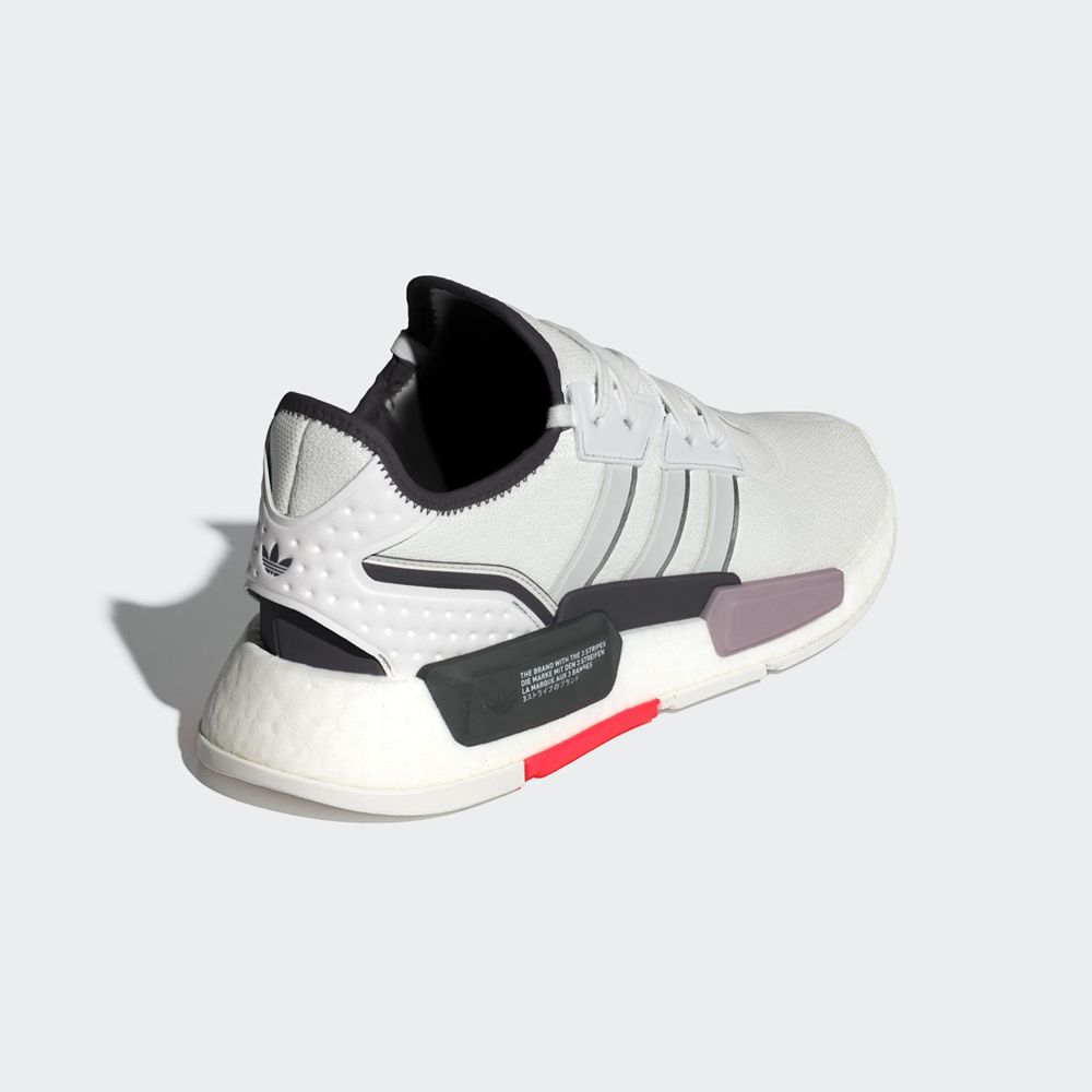 Basket Adidas NMD_G1 Blanche Grise Rouge Homme | DZU-80556698