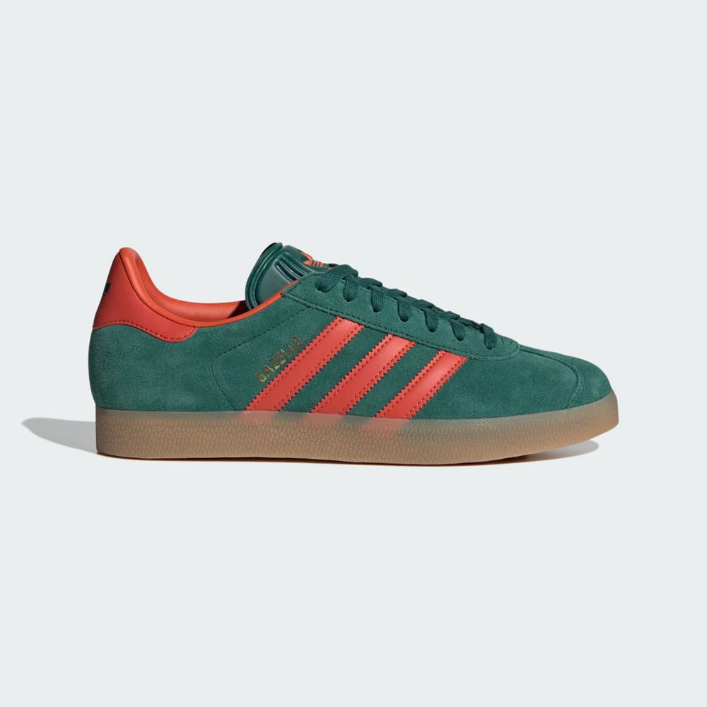 Basket Adidas Gazelle Vert Rouge Homme | NAJ-08826304