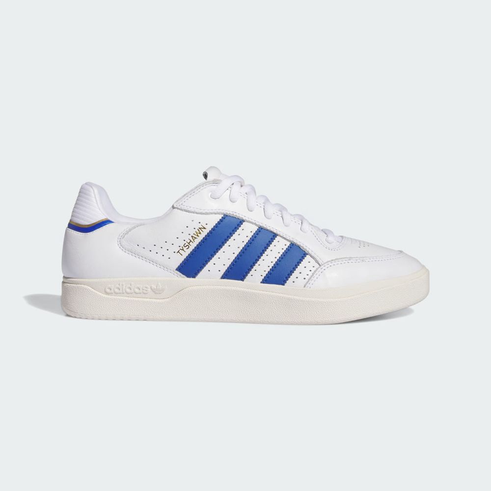 Basket Adidas Tyshawn Low Blanche Bleu Homme | DGU-00781573