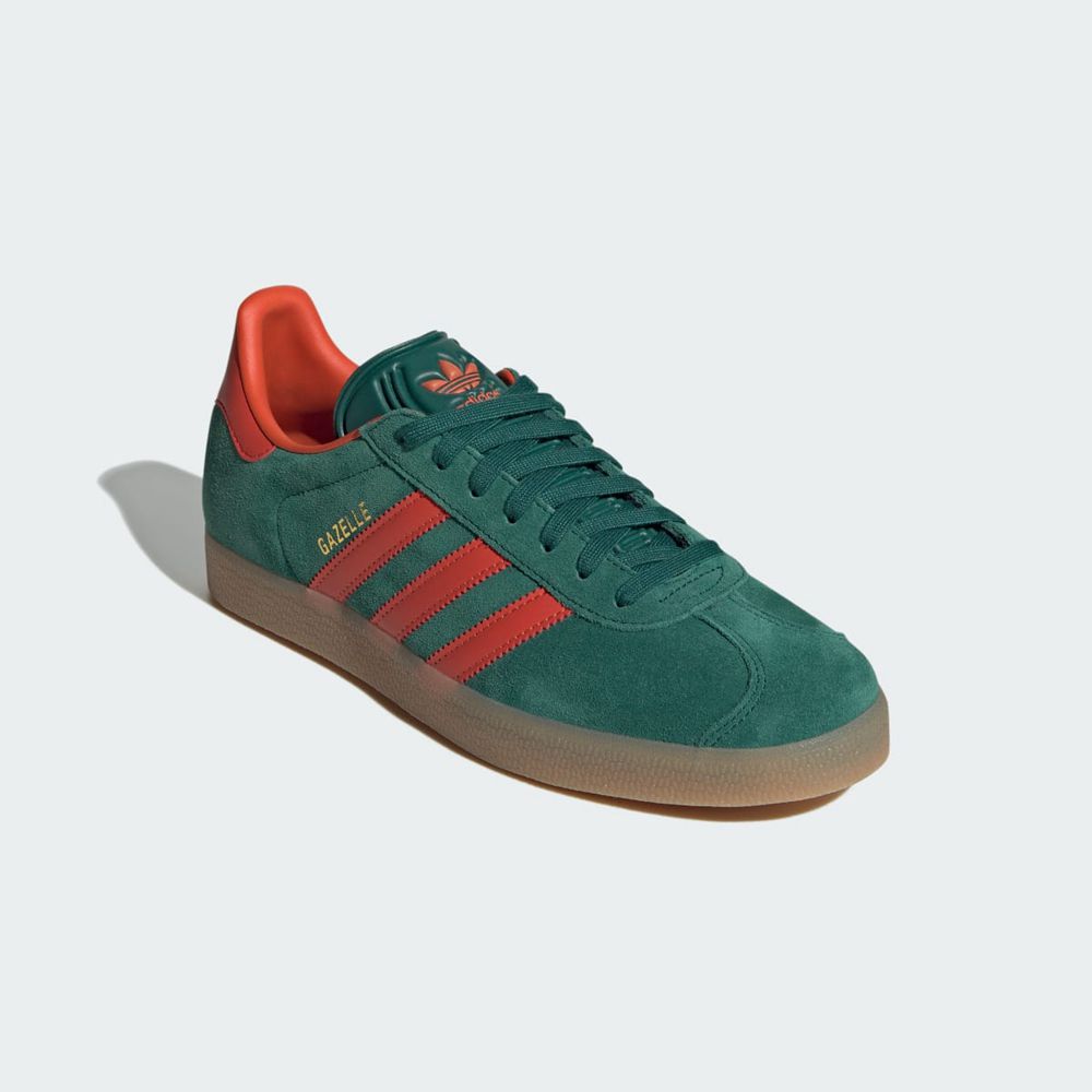 Basket Adidas Gazelle Vert Rouge Homme | NAJ-08826304