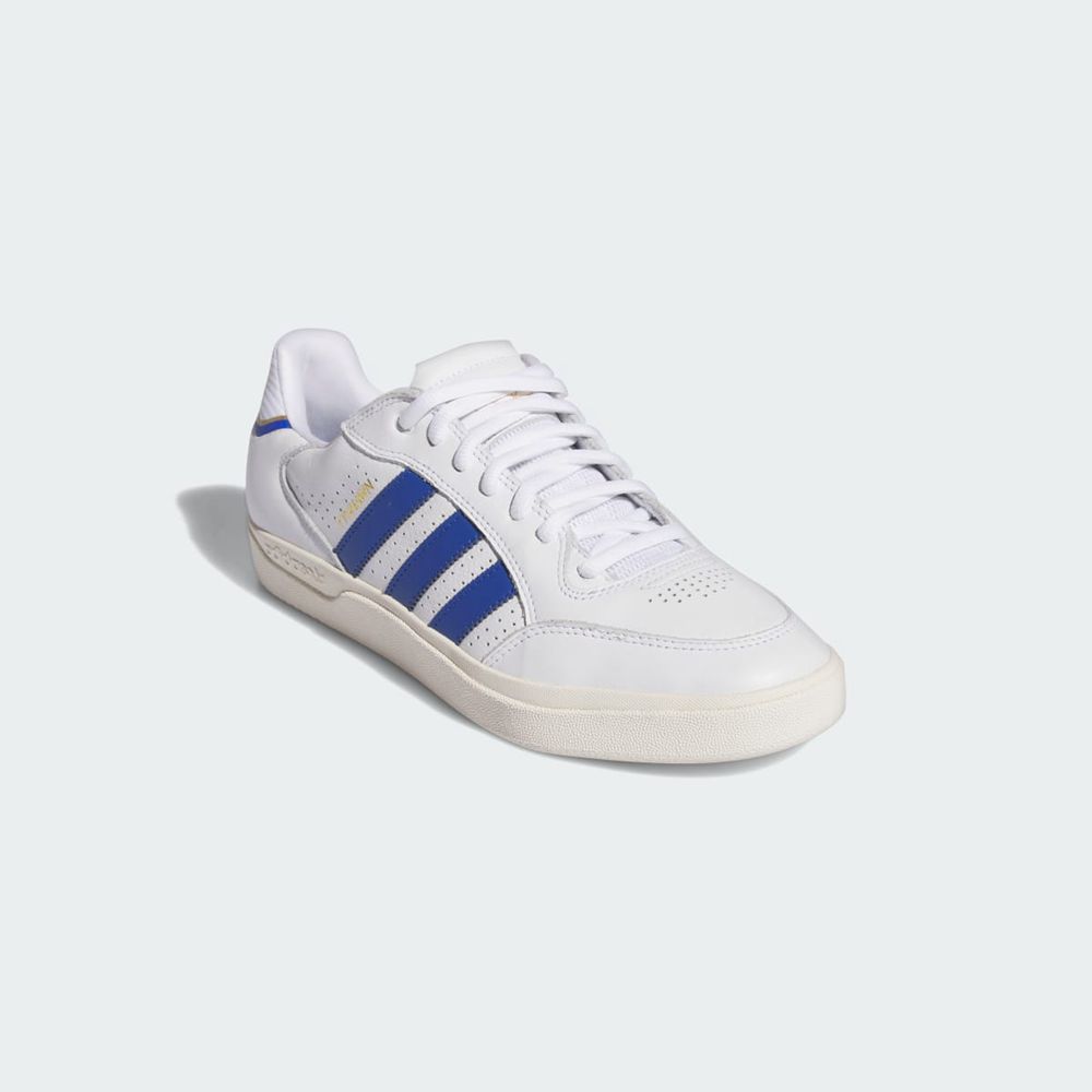 Basket Adidas Tyshawn Low Blanche Bleu Homme | DGU-00781573