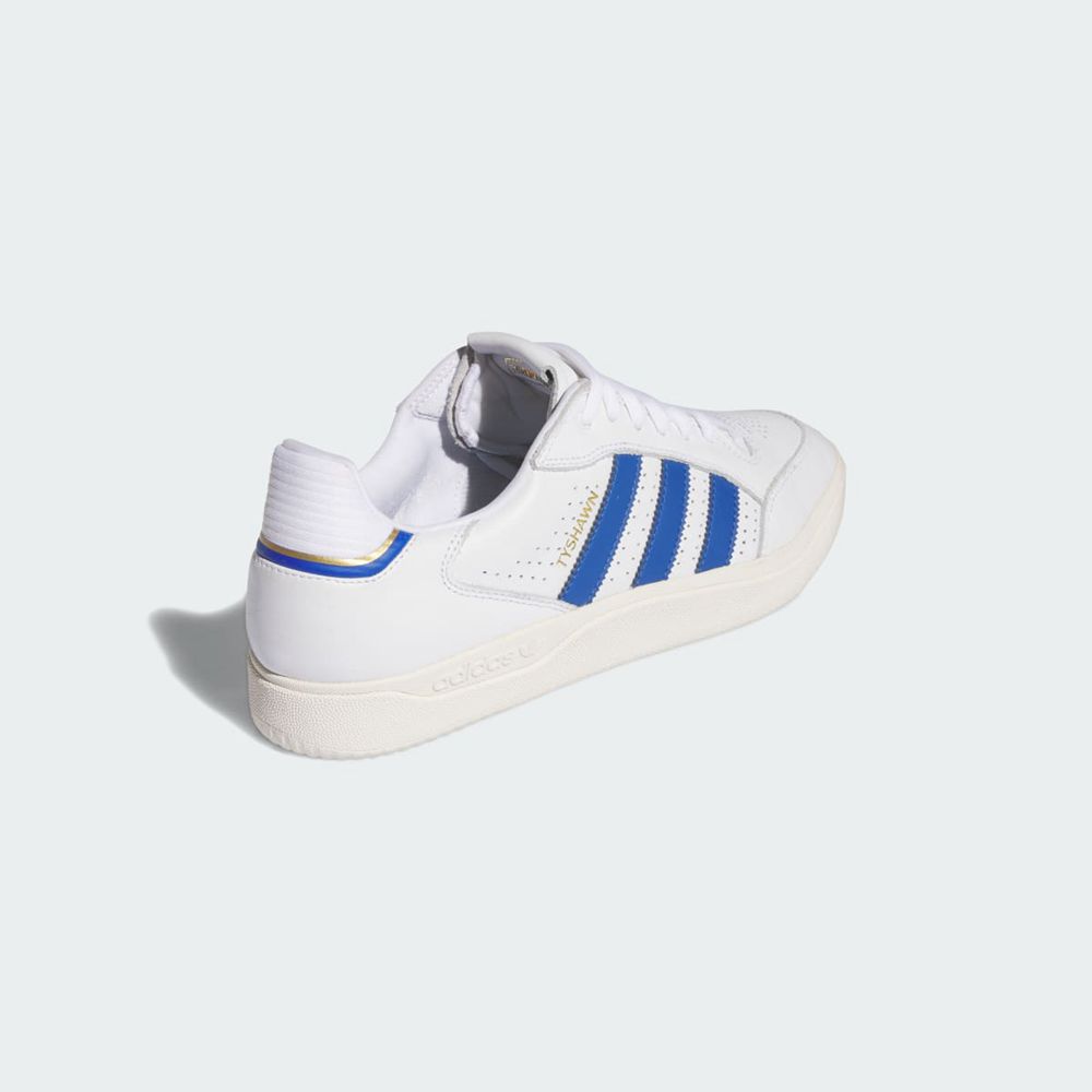 Basket Adidas Tyshawn Low Blanche Bleu Homme | DGU-00781573