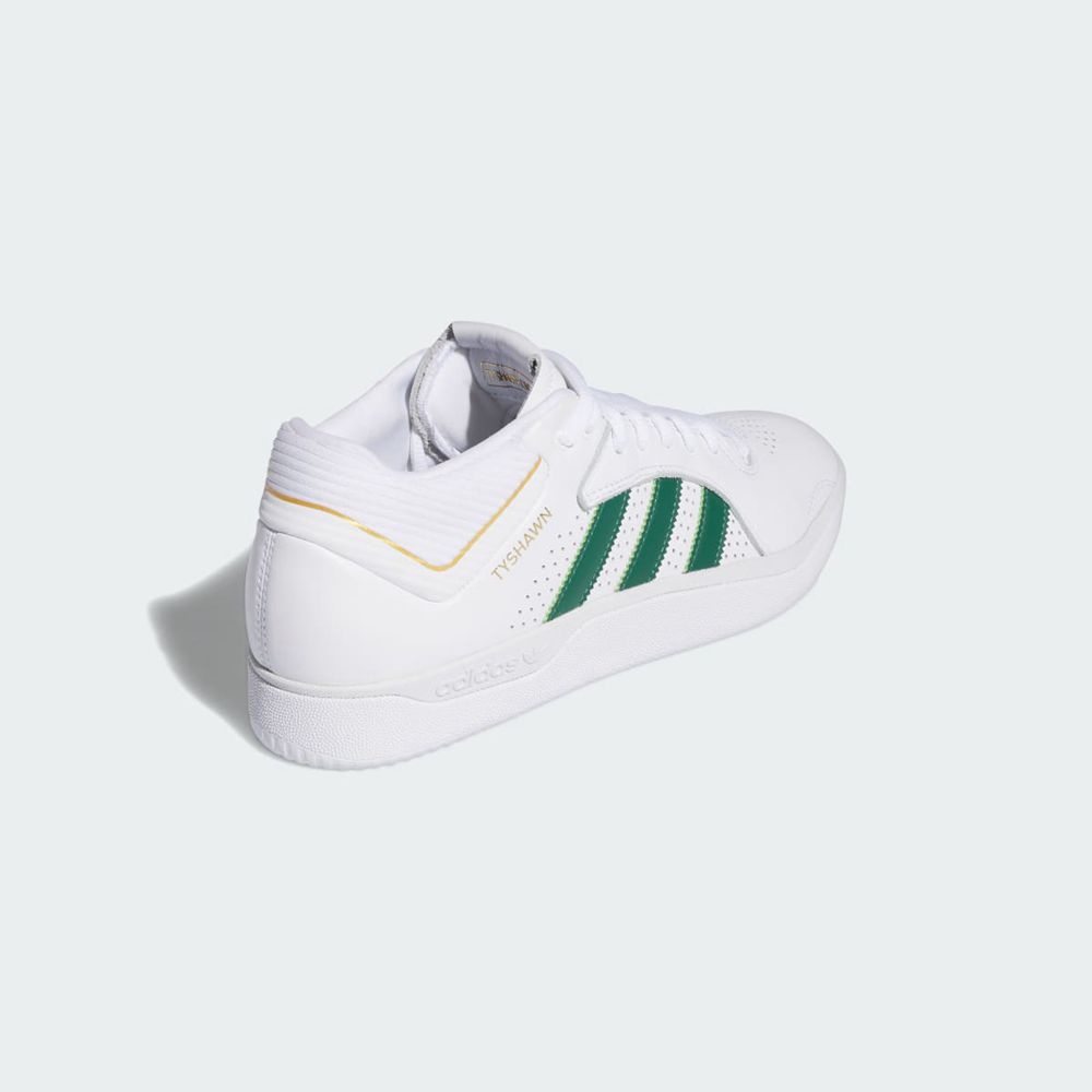 Basket Adidas Tyshawn Remastered Blanche Vert Bleu Homme | OUT-22552102