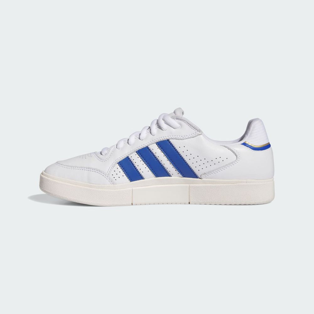 Basket Adidas Tyshawn Low Blanche Bleu Homme | DGU-00781573