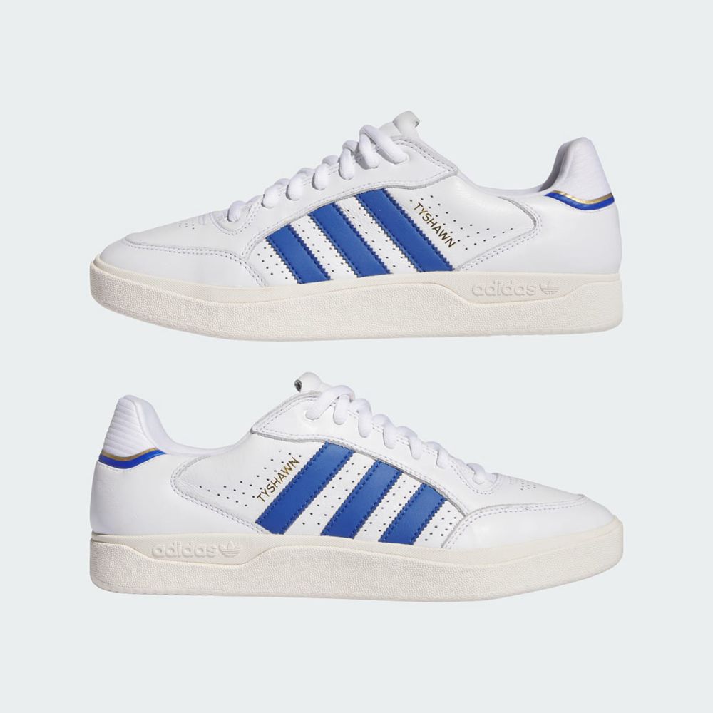 Basket Adidas Tyshawn Low Blanche Bleu Homme | DGU-00781573