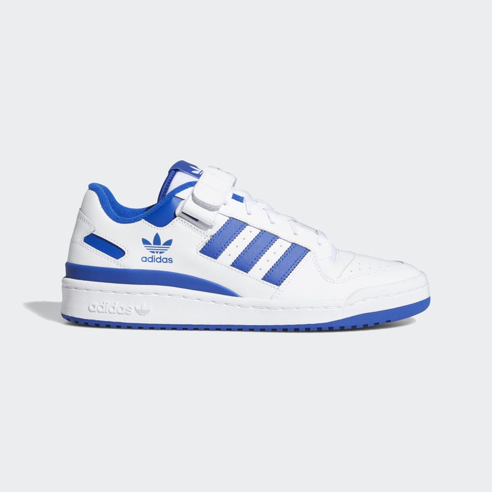 Basket Adidas Forum Low Blanche Bleu Homme | LWJ-05373829