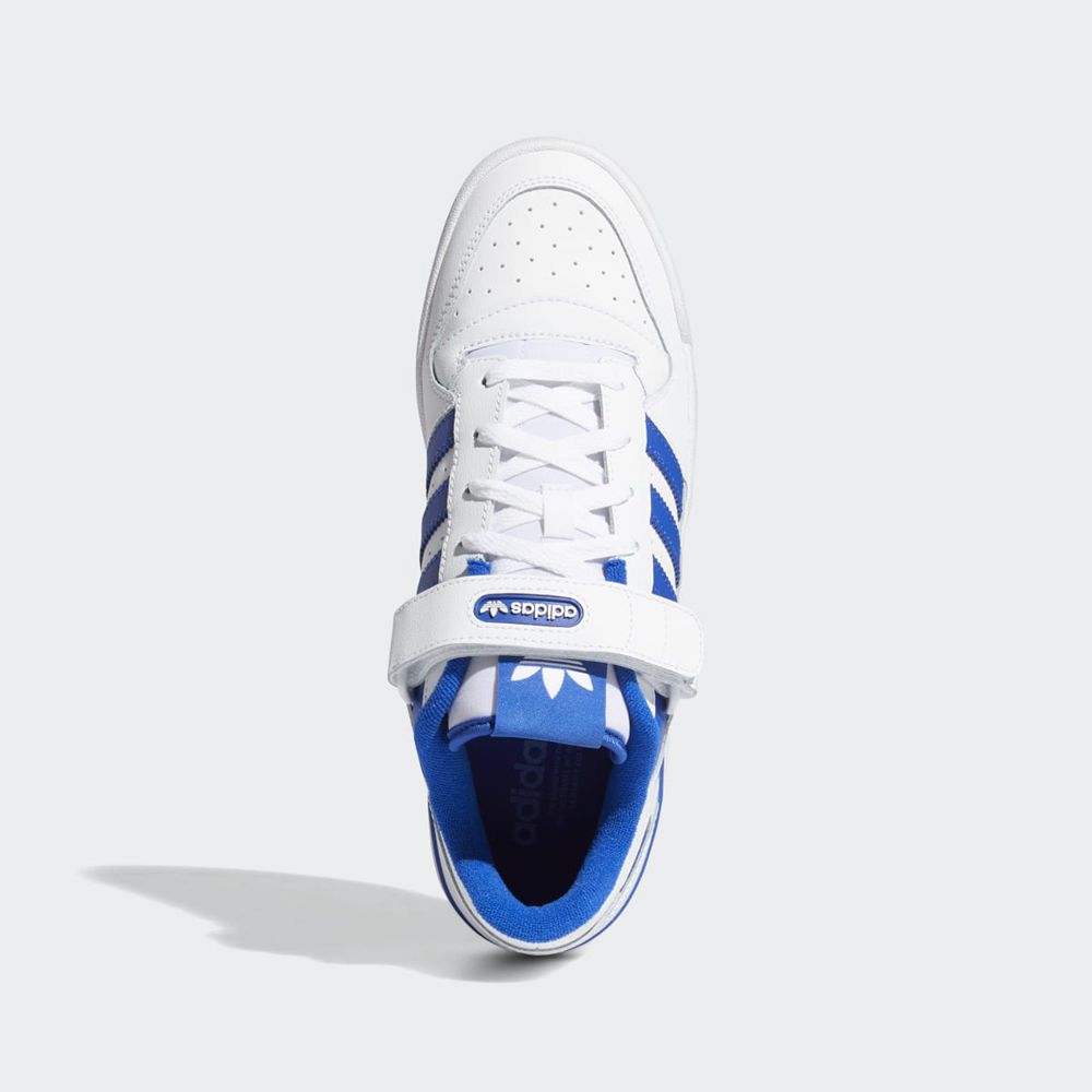 Basket Adidas Forum Low Blanche Bleu Homme | LWJ-05373829