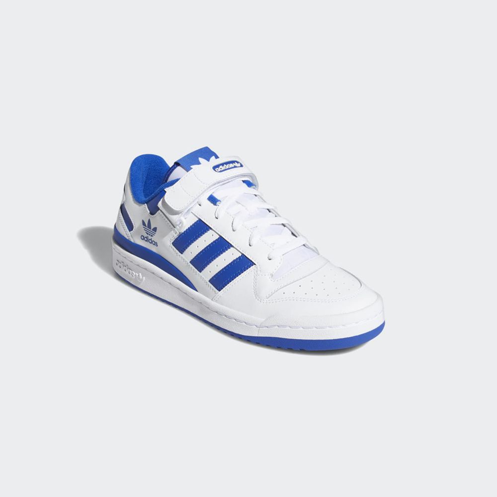 Basket Adidas Forum Low Blanche Bleu Homme | LWJ-05373829