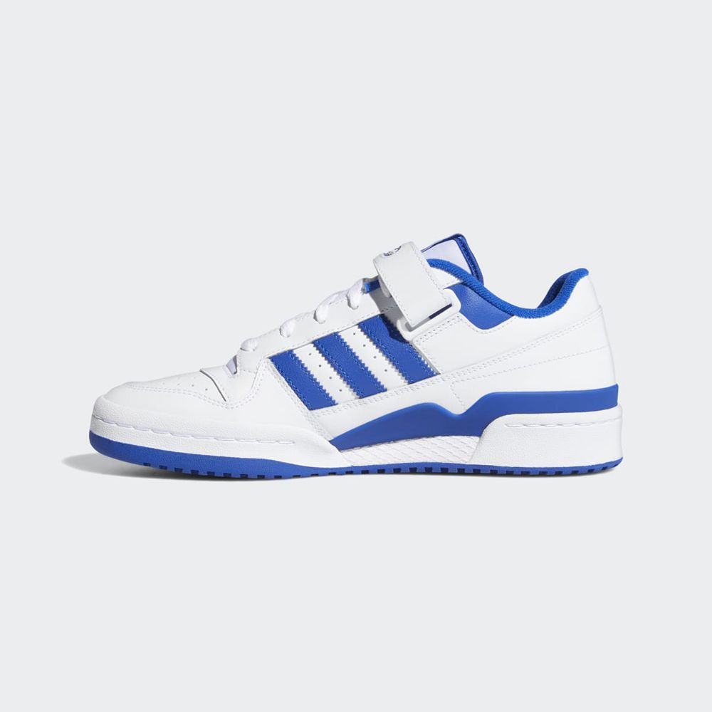 Basket Adidas Forum Low Blanche Bleu Homme | LWJ-05373829