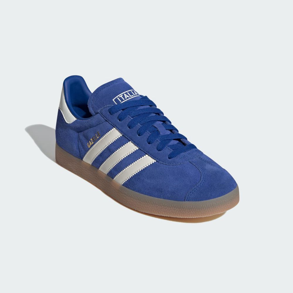 Basket Adidas Gazelle Italy Bleu Blanche Homme | HTW-83962962