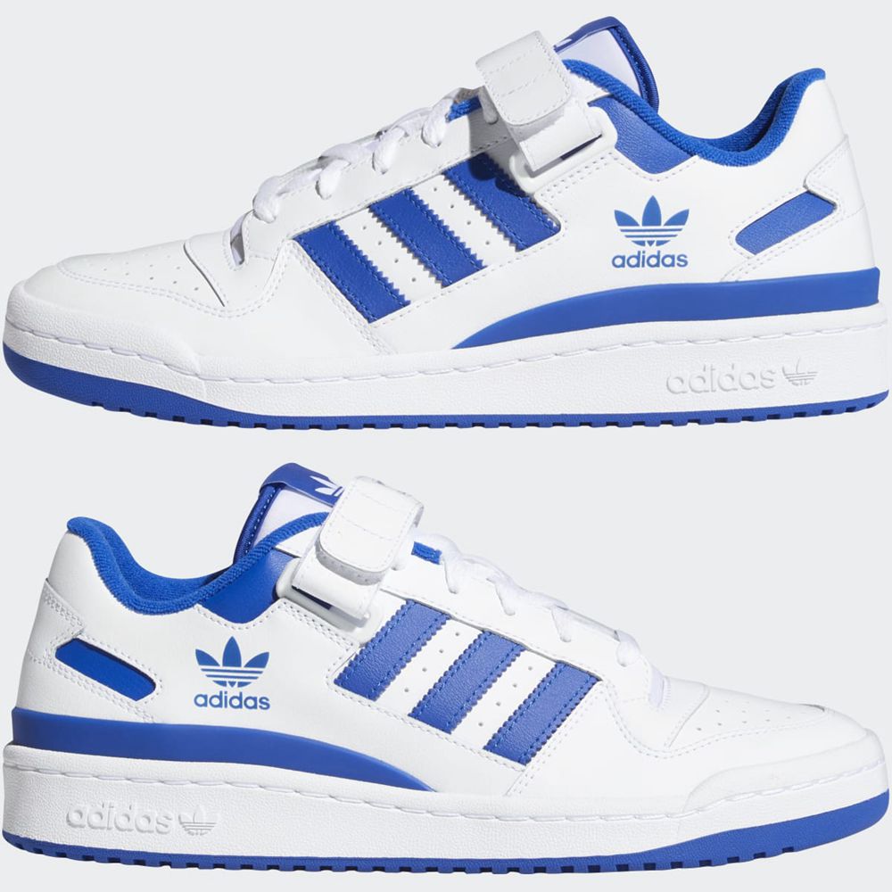 Basket Adidas Forum Low Blanche Bleu Homme | LWJ-05373829