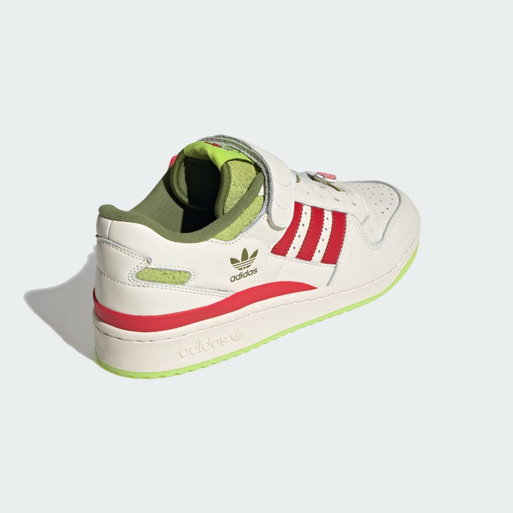 Basket Adidas Forum Low x The Grinch Blanche Rouge Vert Homme | BIF-98869950