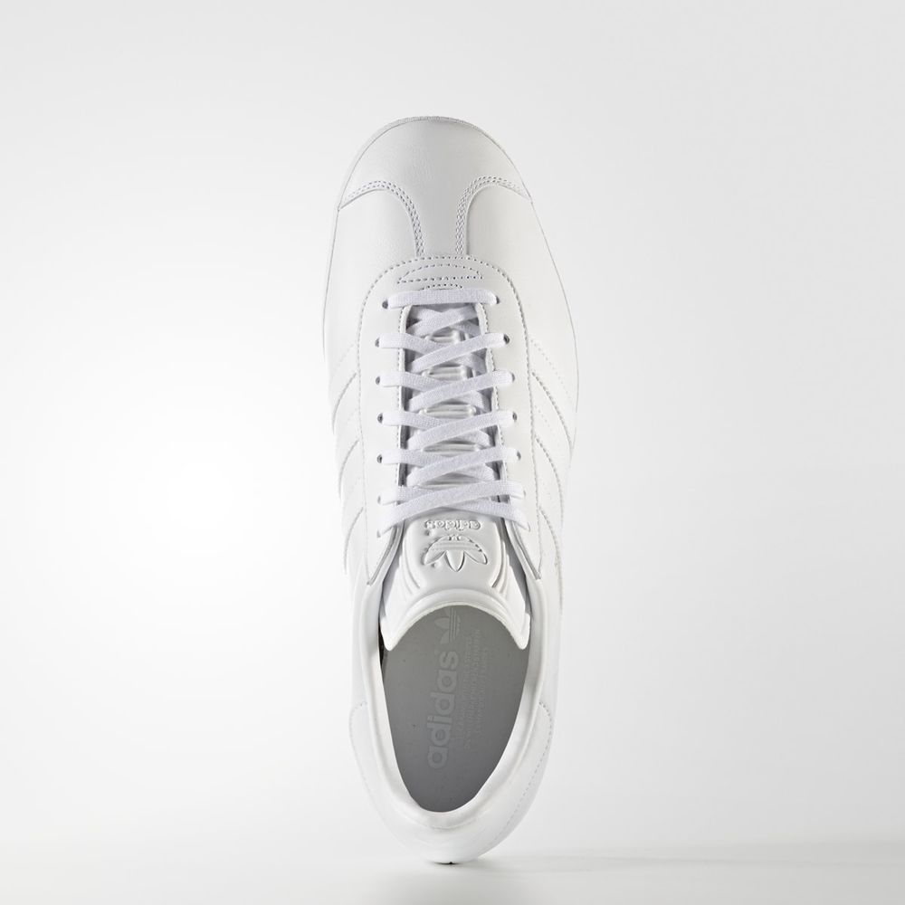 Basket Adidas Gazelle Blanche Doré Homme | MZV-70251349