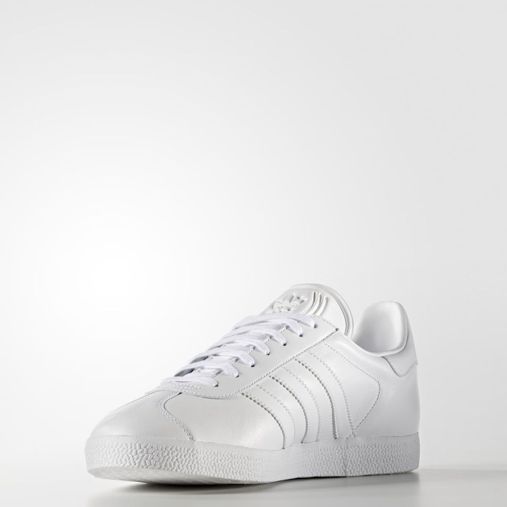 Basket Adidas Gazelle Blanche Doré Homme | MZV-70251349