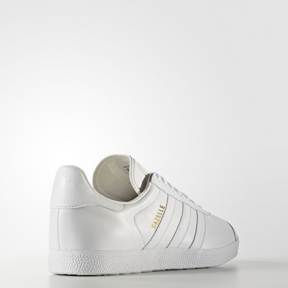 Basket Adidas Gazelle Blanche Doré Homme | MZV-70251349