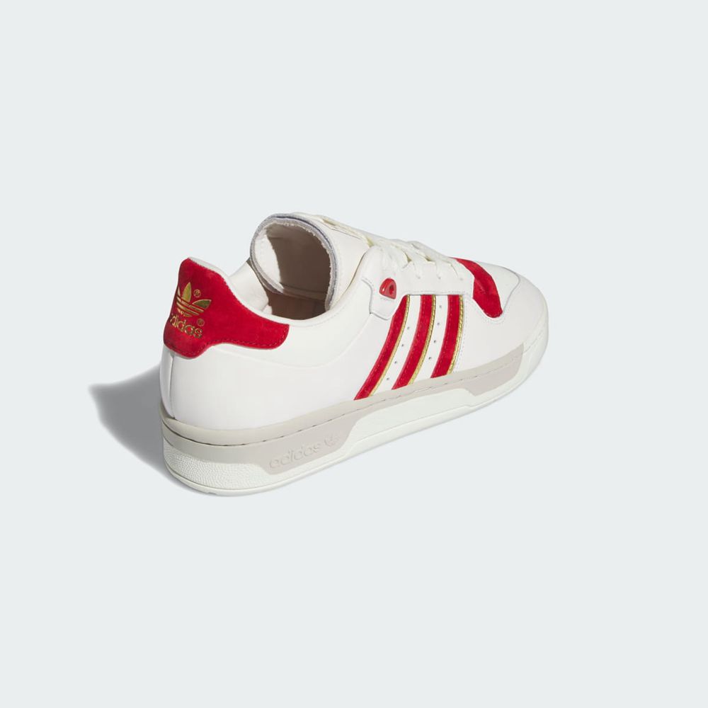 Basket Adidas Rivalry 86 Low Blanche Rouge Homme | ZFI-52057643